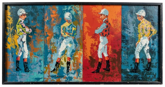 LAUDER, Jack (American, 20th/21st century). Jockeys, quadri...