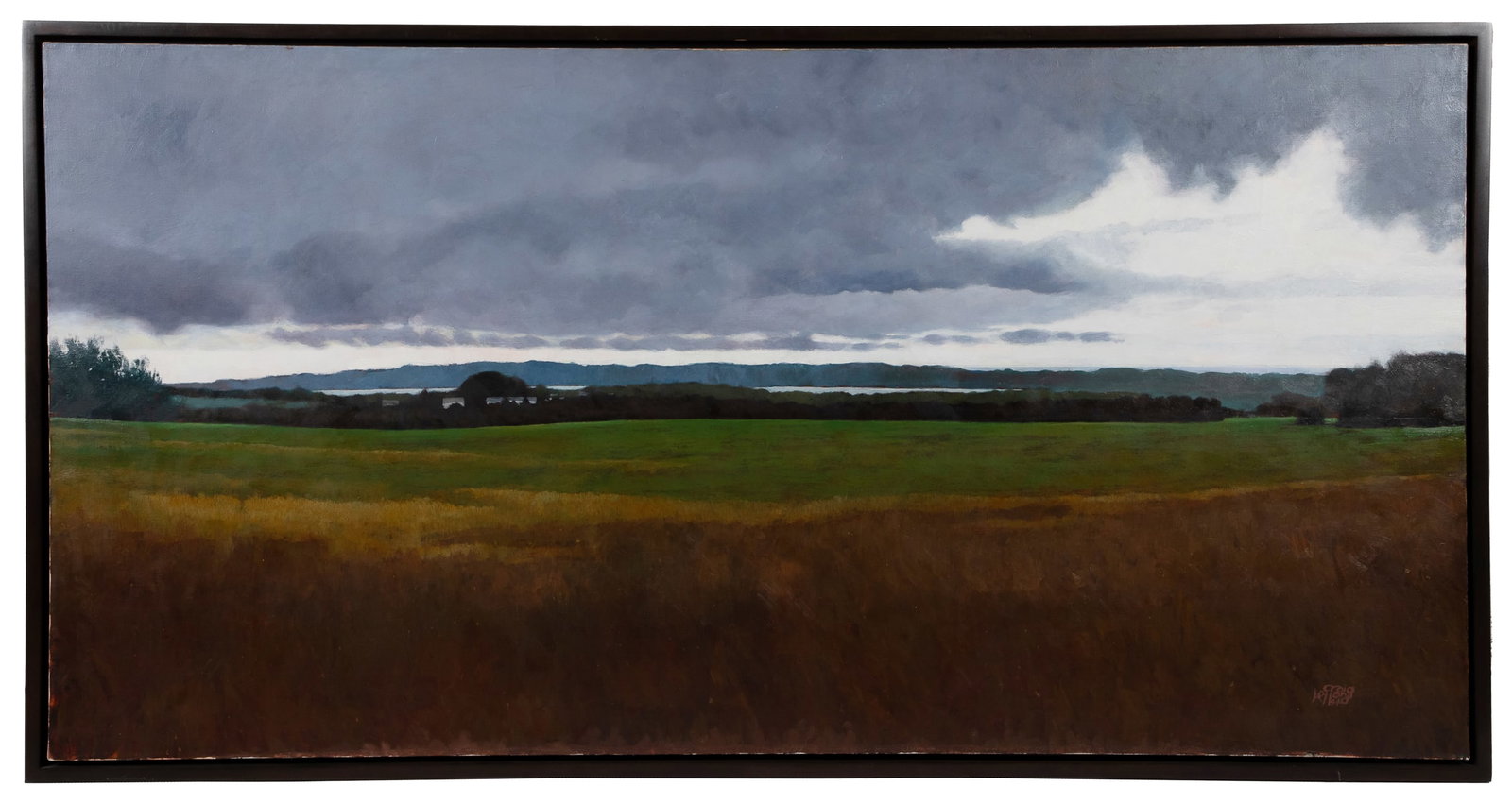 HOLLAND, Craig (American, 20th century). From the Hill, Lat...: HOLLAND, Craig (American, 20th century). From the Hill, Late Afternoon. Signed and dated 1994. Inscribed with the artist’s name, title, date, medium, and size on an R.R. Donnelley & Sons Company