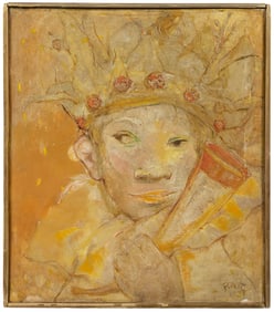 PILETTI, Arturo (Italian, 1922 – 1988). Mask with Horn. Sig...