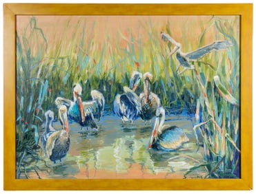 BOSE, Karin (American, 20th century). Untitled Pelicans in ...