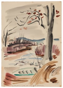 DREWES, Werner (American, 1899 – 1985). Untitled (Pond Scen...