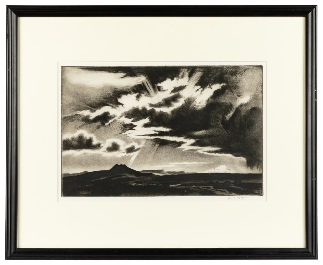 KLOSS, Gene (American, 1903-1996) Clouds at Sunset. 1952. E... (1 of 2)