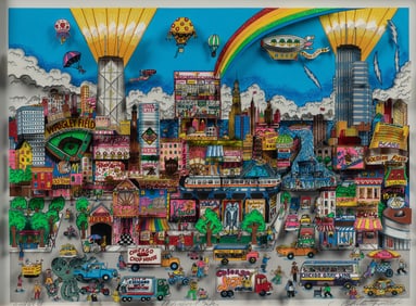 FAZZINO, Charles (American, 1955 – ). Windy City. Signed, n...