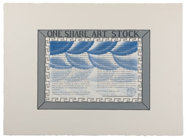 BROWN, Roger (American, 1941 – 1997). One Share Art Stock. ...