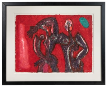 GALVEZ, Byron (Mexican, 1941 – 2009). Rojo. Signed, dated 8...