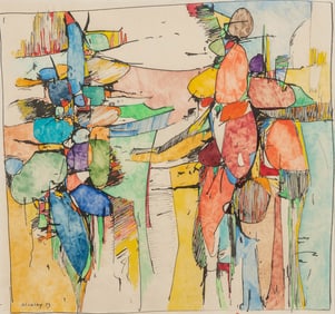 ALCALAY, Albert (American, 1917 – 2008). Stone Wall of the ...