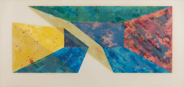 DAVIS, Ronald (American, 1937 – ). Diagonal Slice. Signed, ...