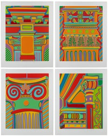 POND, Clayton (American, 1941 – ). Four Serigraphs from the...