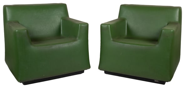 ModuForm Armchairs, Two. Ca. 1970s. Stiff foam with UV cure...