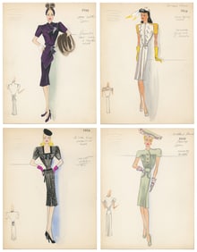 Original Fashion Maquettes from Minnie Abrams Studios. Prov...