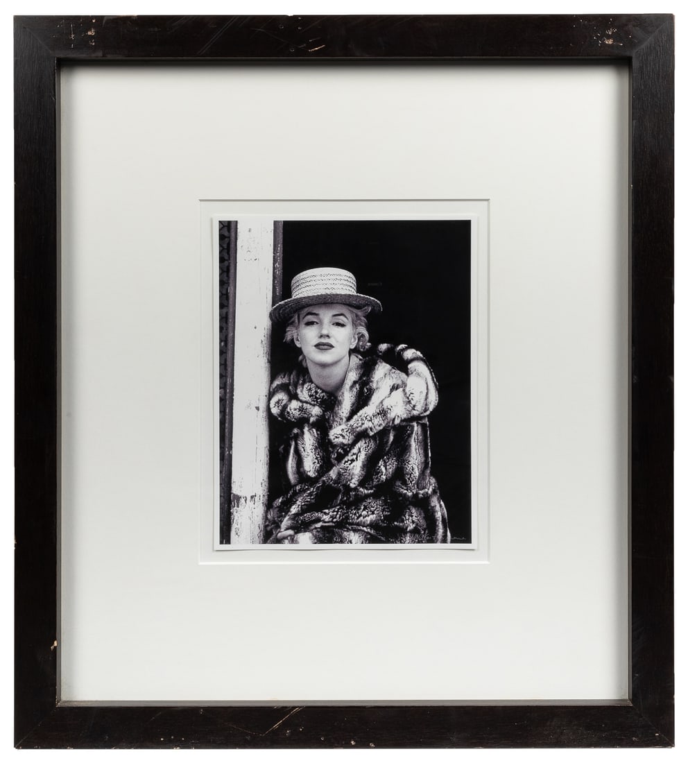 GREENE, Milton (American, 1922 – 1982). Marilyn Monroe (Gre...: GREENE, Milton (American, 1922 – 1982). Marilyn Monroe (Grey Fur Session). 1956, later printing. Giclee print on Kodak Professional Paper after Milton Greene. Printed signature in plate. Taken d