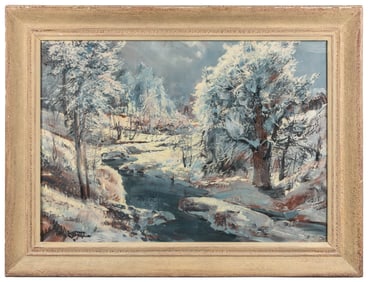 LAURITZ, Paul (American, 1889-1975). Untitled. (Winter Scen...