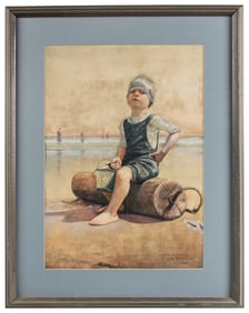 OSBORNE, Charles H. (American, b. 1875). Untitled (Boy on t...