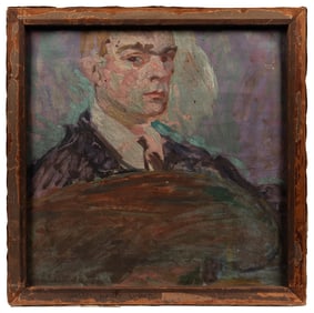 Portrait of a Man. (20th century). Not dated. Oil on canvas...