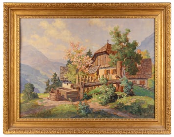 PAWLITSCHEK, Hans (Austrian, 1909 – 1972). Farmhouse in Mou...