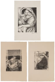 DENIS, Maurice (French, 1870 – 1943). Trio of Mother and Ch...
