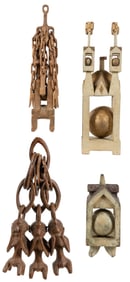 Group of Whimsy’s. (20th Century) Carved wood with two pain...