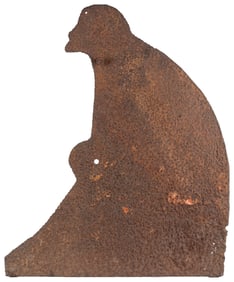 Rusted Cutout Silhouette, Unknown Shape. (American, 20th ce...