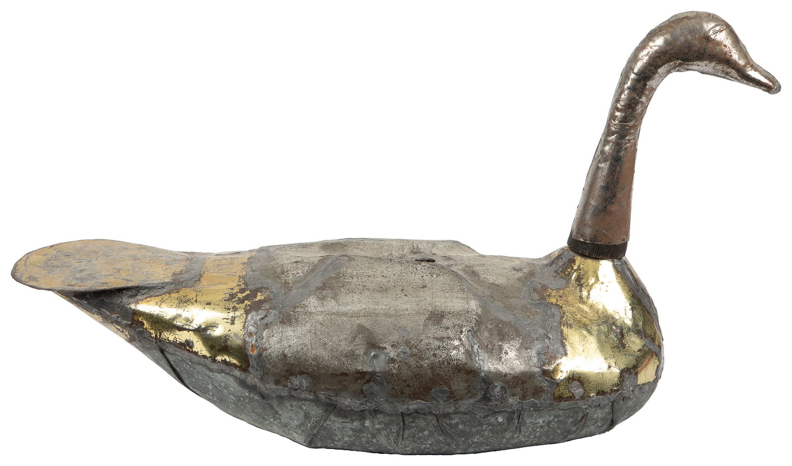 Canada Goose Decoy. Ca early/mid 20th century. Metal. Wear,... (1 of 2)