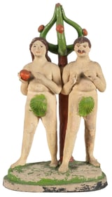 [UNKNOWN ARTIST]. Adam and Eve. Unsigned and undated. Sculp...