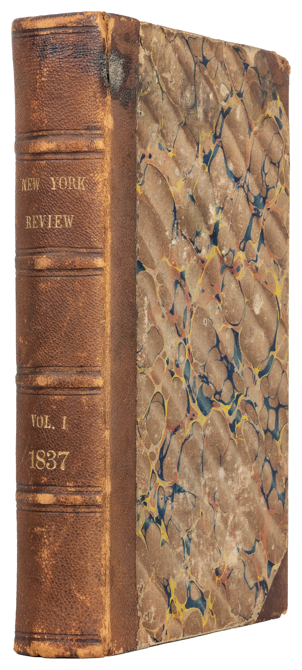 [AMERICANA]. [JEFFERSON, Thomas, subject]. The New-York Rev...: [AMERICANA]. [JEFFERSON, Thomas, subject]. The New-York Review and Quarterly Church Journal. No. 1. March, 1837 [and] No. 2. October, 1837. New York: George W. Holley, 1837. 8vo. Two quarterly issues