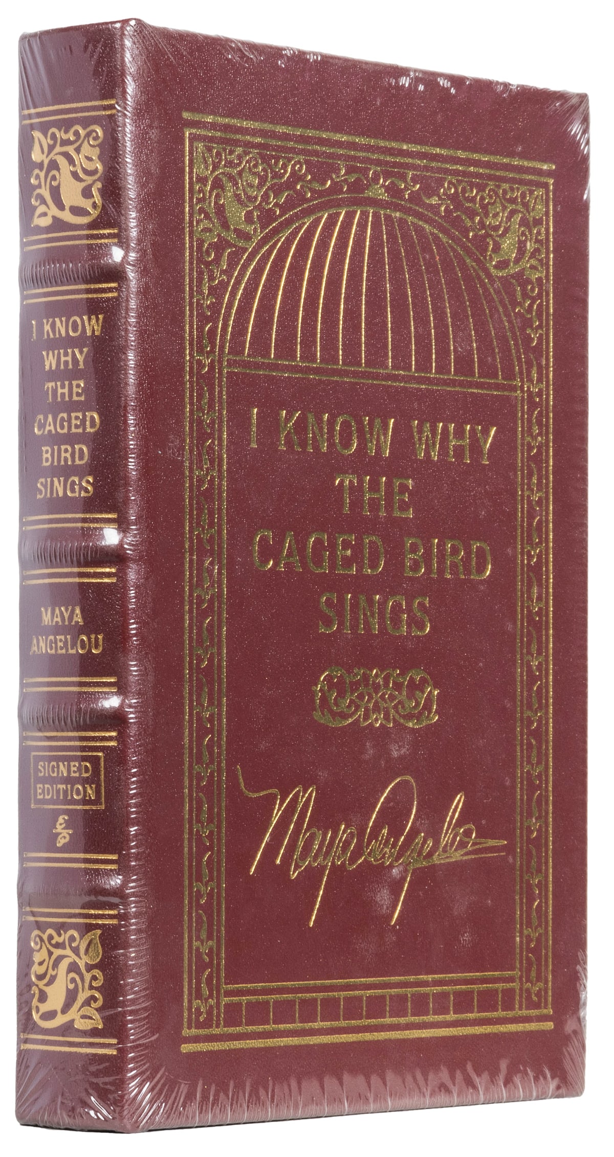 ANGELOU, Maya. I Know Why the Caged Bird Sings. Norwalk, CT...: ANGELOU, Maya. I Know Why the Caged Bird Sings. Norwalk, CT: The Easton Press, [2015]. 8vo. Publisher’s full red leather, gilt, sealed in publisher’s shrinkwrap. Not examined out of shrink