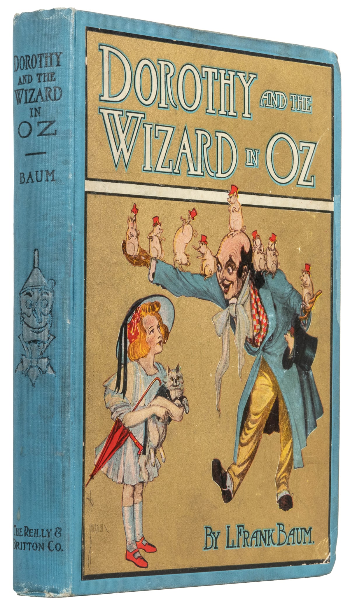 BAUM, L. Frank. Dorothy and the Wizard of Oz. Illustrated b...: BAUM, L. Frank. Dorothy and the Wizard of Oz. Illustrated by John R. Neill. Chicago: The Reilly & Britton Co., [1908]. Small 4to. Illustrated with 16 full color plates and numerous intertextual illust