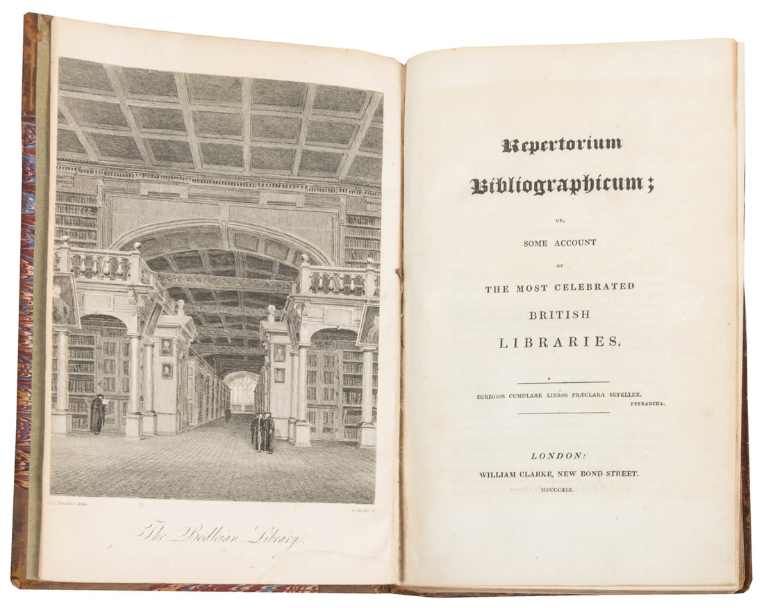 [BOOKS ABOUT BOOKS]. [BRITISH LIBRARIES AND COLLECTIONS]. R... (1 of 4)