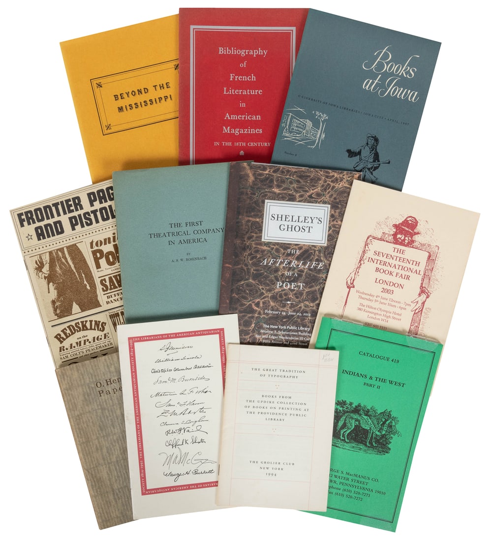 [BOOKS ABOUT BOOKS]. [MODERN PAMPHLETS]. Group of 15 Modern... (1 of 1)