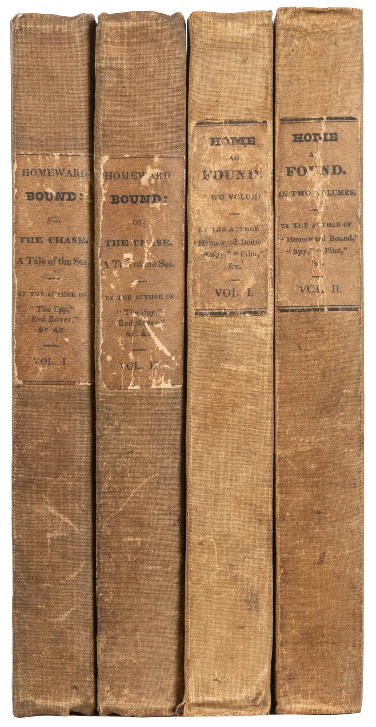 [COOPER, James Fenimore]. Homeward Bound, or The Chase… [an...: [COOPER, James Fenimore]. Homeward Bound, or The Chase… [and] Home as Found. Philadelphia: Carey, Lea & Blanchard [and] Lea & Blanchard, 1838. 2 novels in 4 small 8vo volumes. Publisher’s