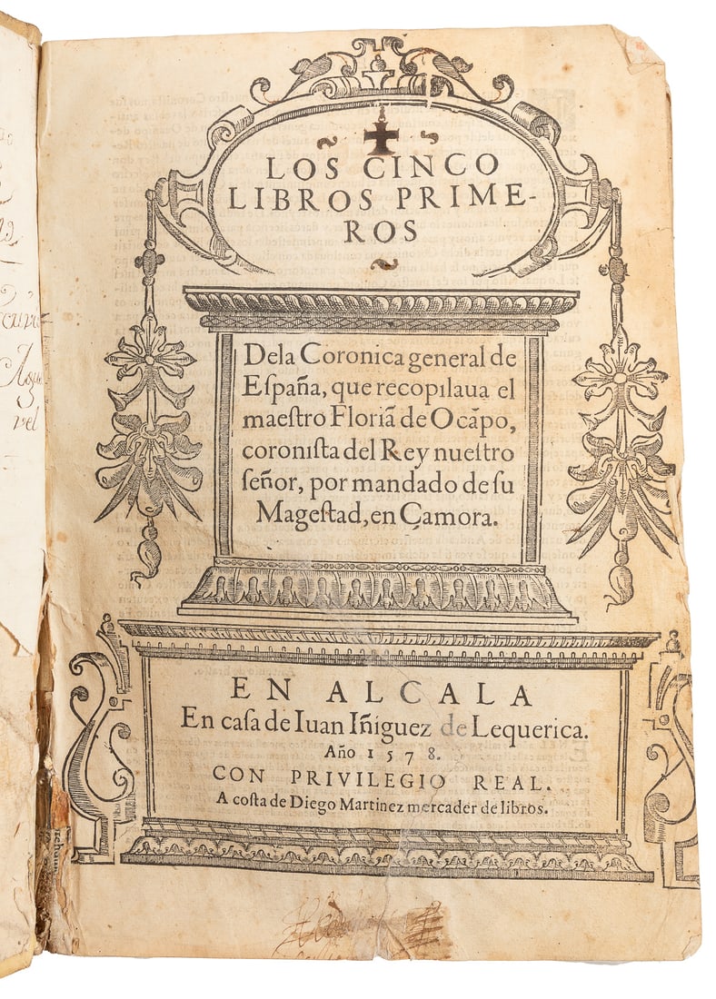 [EARLY PRINTING]. [OCAMPO, Florian de, editor]. Los Cinco L... (1 of 2)