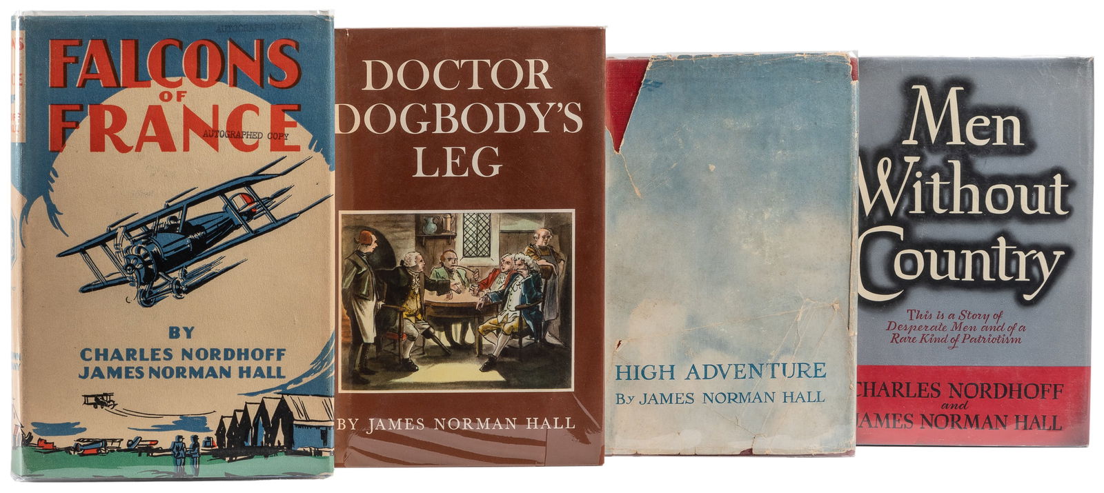 HALL, James Norman (1887-1951). Group of 4 Signed or Inscri... (1 of 3)