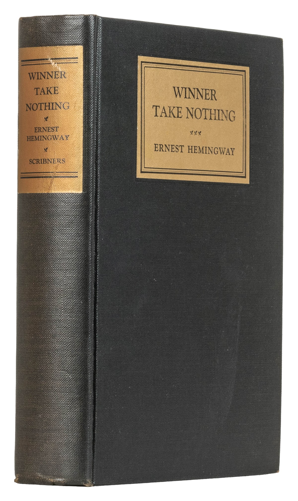 HEMINGWAY, Ernest (1899-1961). Winner Take Nothing. New Yor... (1 of 1)