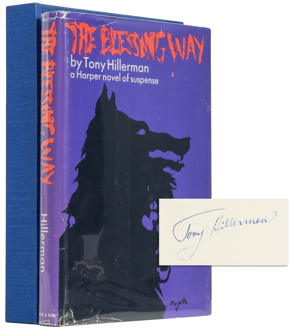 HILLERMAN, Tony (1925-2008). The Blessing Way. [New York:] ...: HILLERMAN, Tony (1925-2008). The Blessing Way. [New York:] Harper & Row, Publishers, [1970]. 8vo. [202] pp. Publisher’s purple cloth backstrip over lavender boards, spine stamped in red, publish