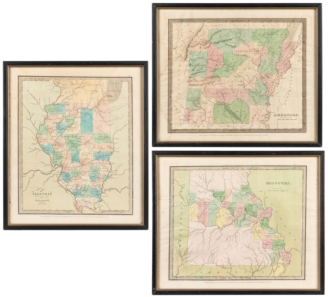[MAPS AND PRINTS]. [ILLMAN & PILBROW, PUBLISHERS]. Trio of ... (1 of 4)