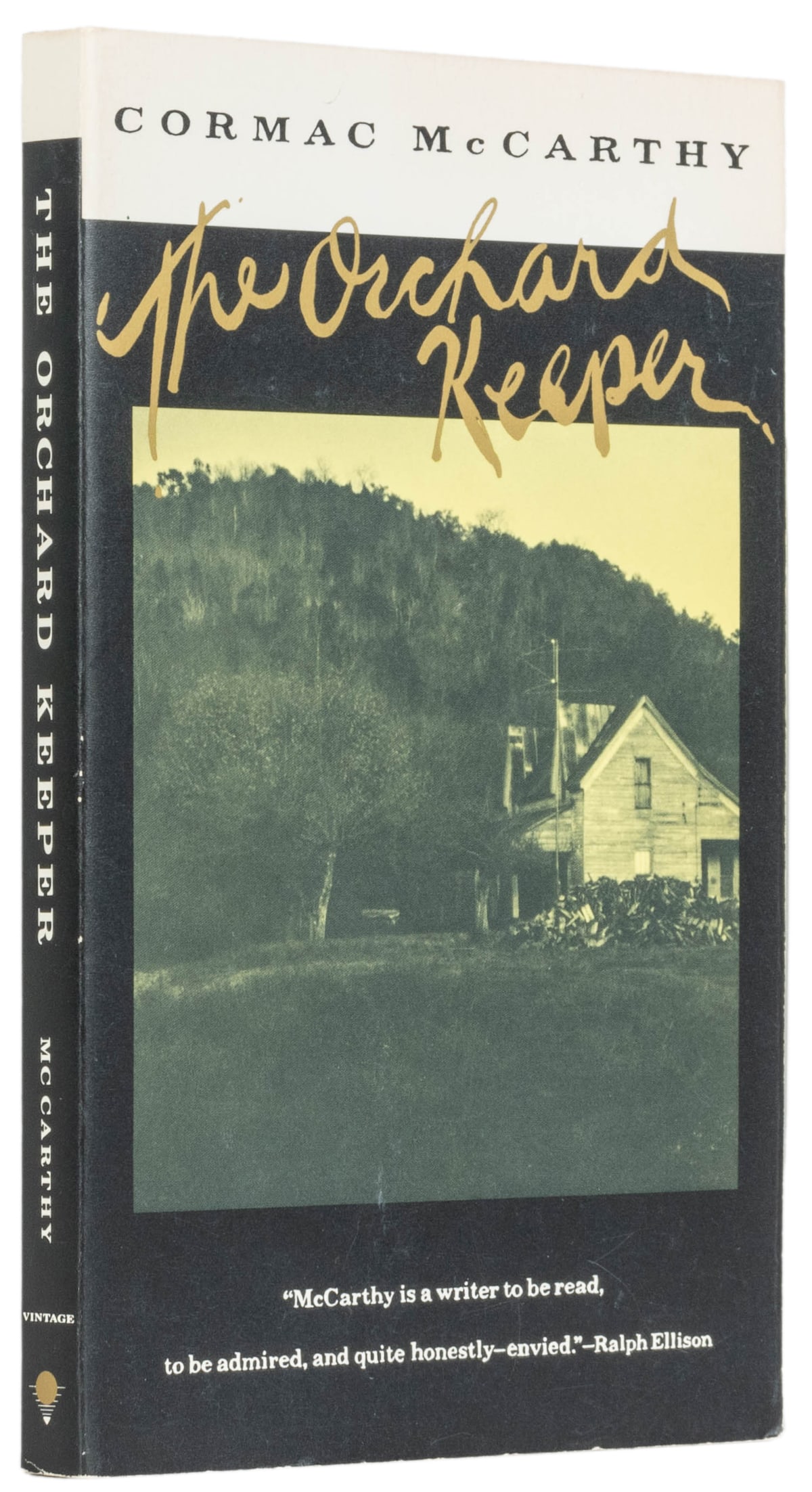 MCCARTHY, Cormac (1933-2023). The Orchard Keeper. New York:...: MCCARTHY, Cormac (1933-2023). The Orchard Keeper. New York: Vintage International / Random House, [1993]. 8vo. 246, [4 ads] pp. Publisher’s perfect-bound wrappers (wrappers toned, rubbed, text t