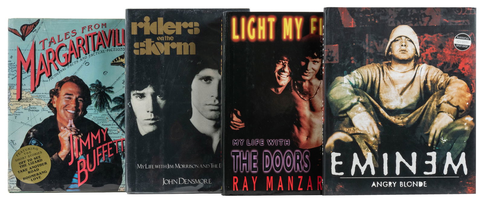 [ROCK AND ROLL / HIP-HOP]. Group of 4 Modern First Editions...: [ROCK AND ROLL / HIP-HOP]. Group of 4 Modern First Editions Signed by Musicians. [V.p., ca. 20th – 21st centuries]. 8vos or 4tos. Illustrated. Publisher’s bindings, publisher’s jacke