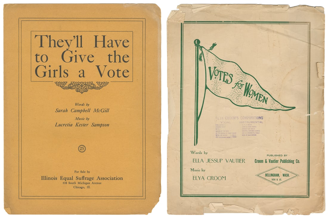 [SUFFRAGETTES]. [SHEET MUSIC]. Trio of Sheet Music Songshee... (1 of 3)