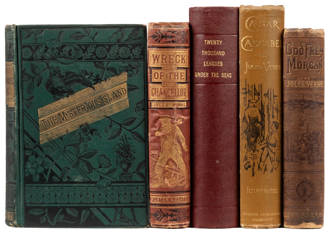 VERNE, Jules. Group of 5 Early American Editions. [V.p., ca... (1 of 1)