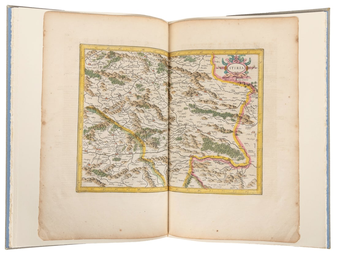 [VOYAGES AND TRAVELS]. [LEAF BOOKS]. MERCATOR-HONDIUS ATLAS... (1 of 3)