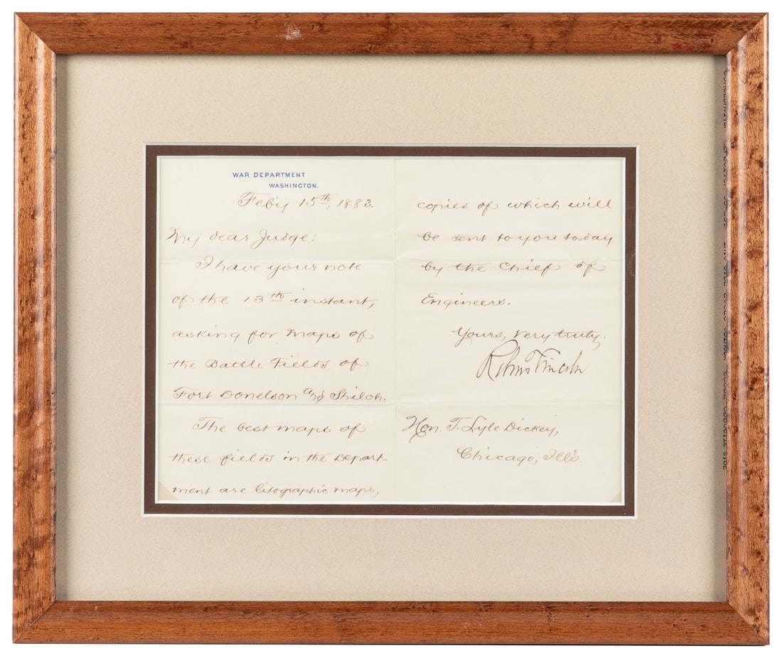 LINCOLN, Robert Todd (1843 – 1926). Signed letter. Washingt... (1 of 1)