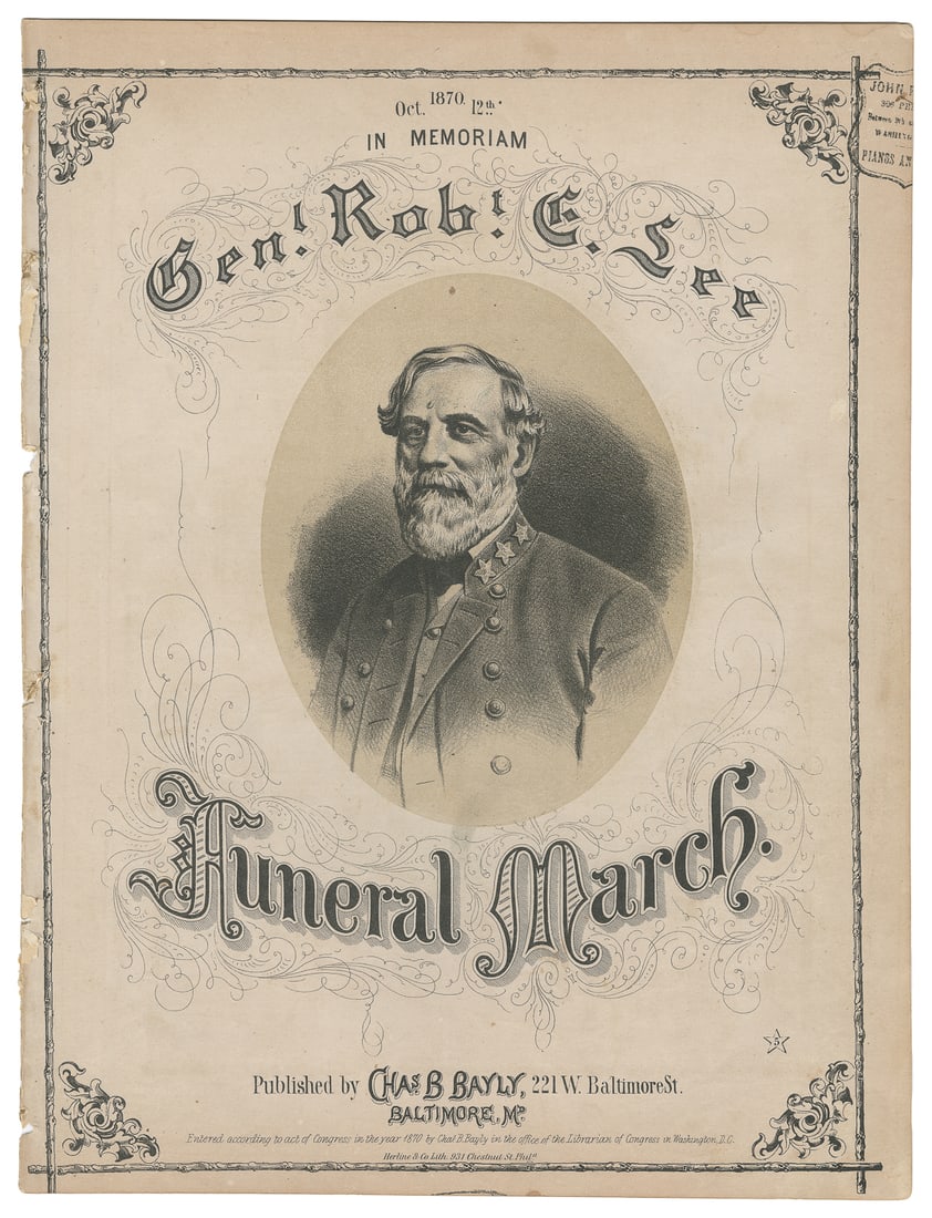 [LEE, Robert E. (1807 – 1870). Genl. Robt. E. Lee Funeral M... (1 of 1)
