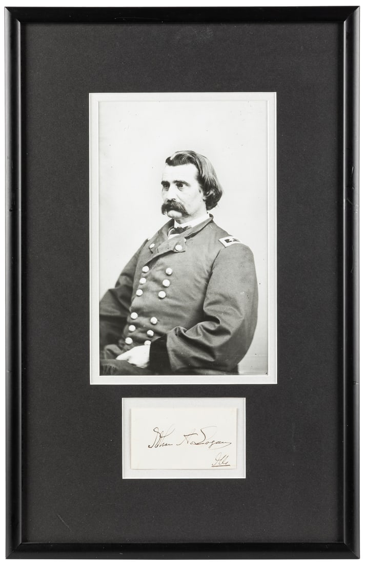 LOGAN, John A. (1826 – 1886). Signed card. Ink signature of... (1 of 1)