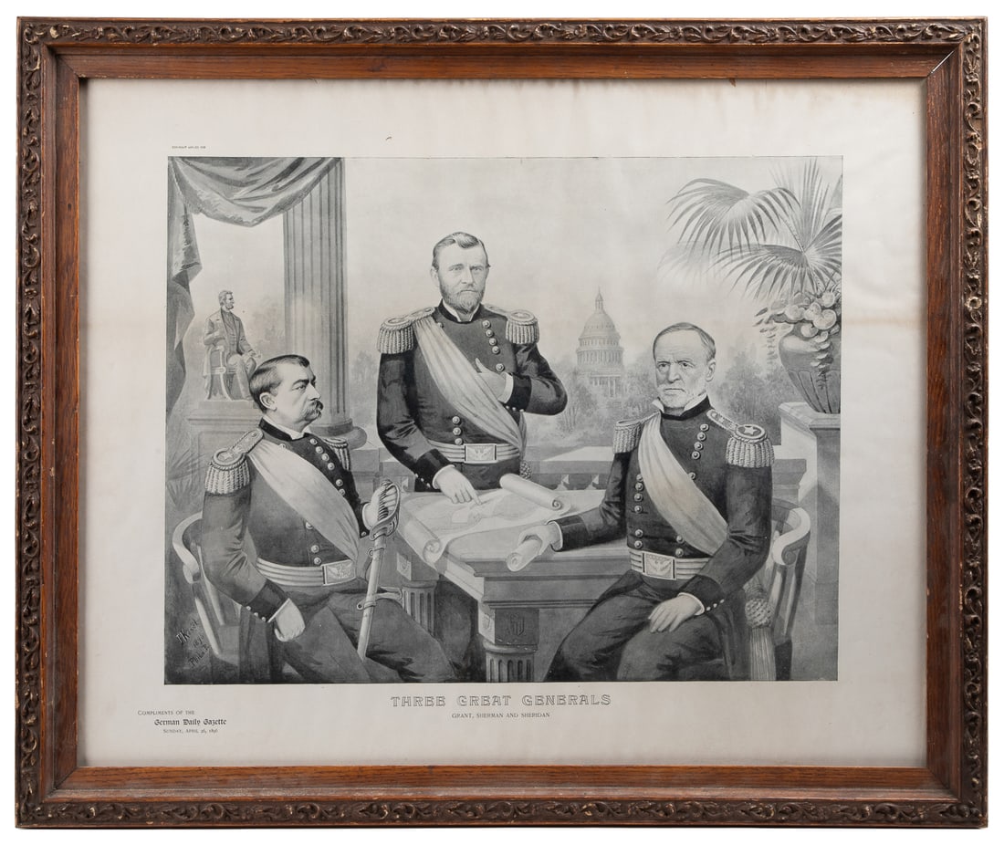 [KESEL, J., artist]. Three Great Generals / Grant, Sherman ... (1 of 1)