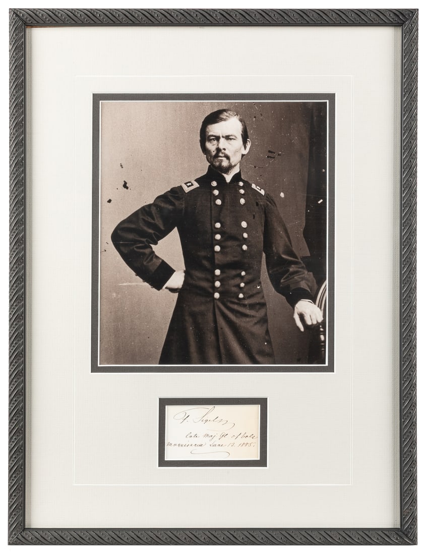 SIGEL, Franz (1824 – 1902). Signed card. Ink signature of t... (1 of 1)