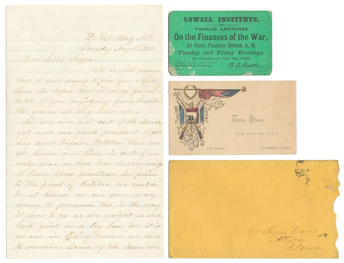 [CIVIL WAR]. Letter from a soldier stationed at De Valls Bl... (1 of 1)