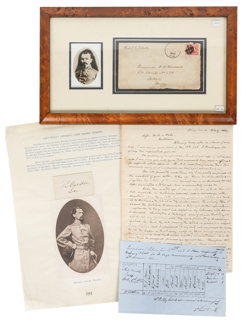 [CIVIL WAR – CONFEDERATE]. Collection of 17 autographs of C... (1 of 1)