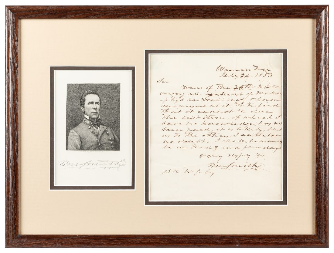 SMITH, William Farrar (1824 – 1903). Autograph letter signe... (1 of 1)