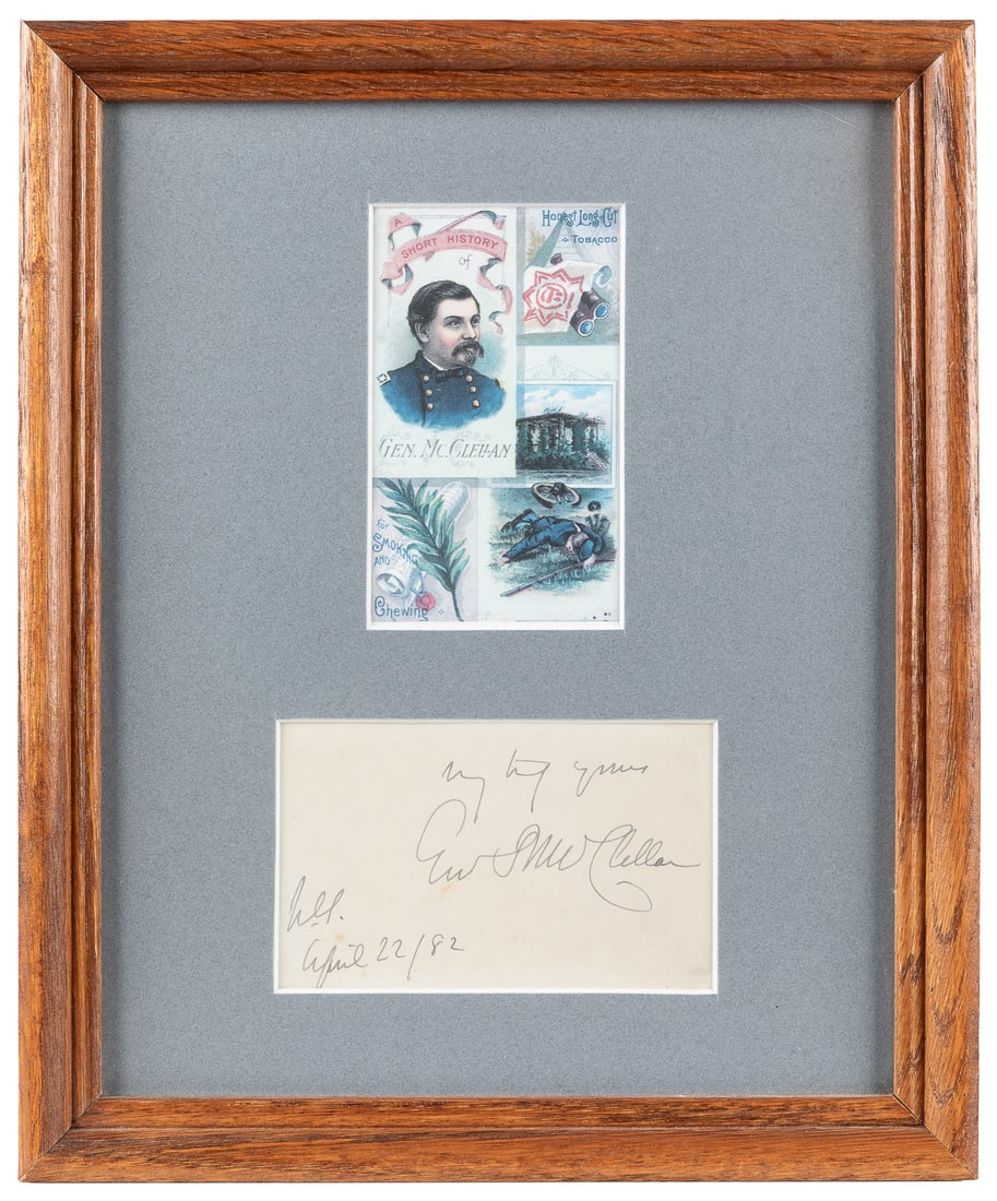 McCLELLAN, George B. (1826 – 1885). Signature with inscript... (1 of 1)