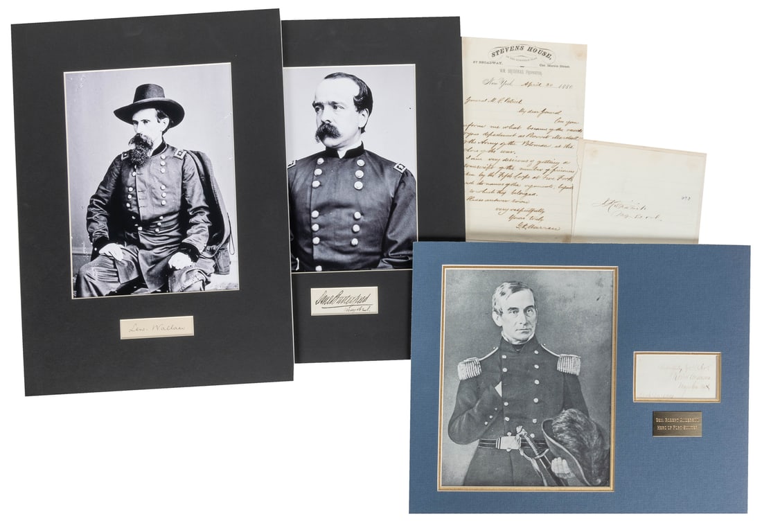 [CIVIL WAR – UNION]. Collection of 9 autographs of Union ge... (1 of 1)